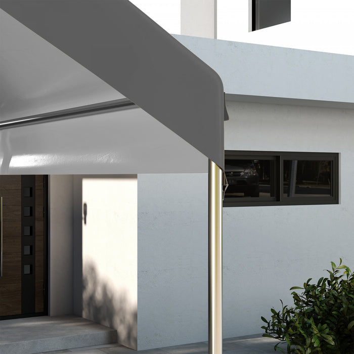 Outsunny 10 x 20 Carport Canopy Replacement Cover with Bungee Cords, Dark Grey