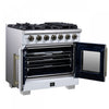 Forno Capriasca 36" White Gas Range 5.36 cu.ft -FFSGS6460-36WHT | Cuisiniere a gaz blanche Capriasca 36 pouces, 5,36 pi³ – FFSGS6460-36WHT