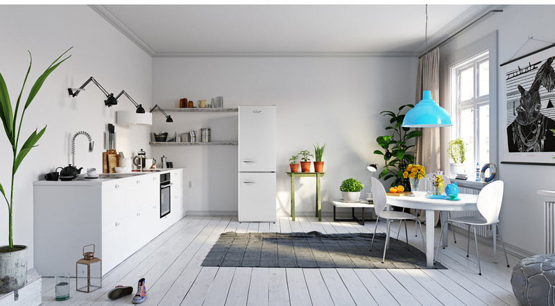 iio 11 Cu. Ft. Bottom-Freezer Retro Refrigerator - ALBR1372WW-R