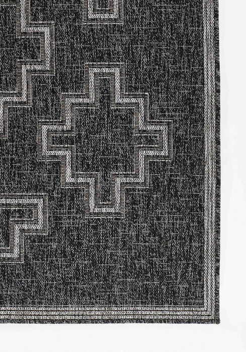 Esina Transitional 8'0\" x 10'0\" Area Rug in Black Indoor Area Rug