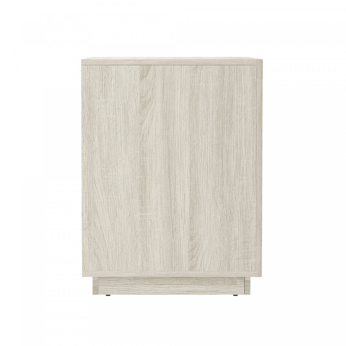 Soren Contemporary 32\" Nightstand in Whitewashed Oak (2-Drawer)