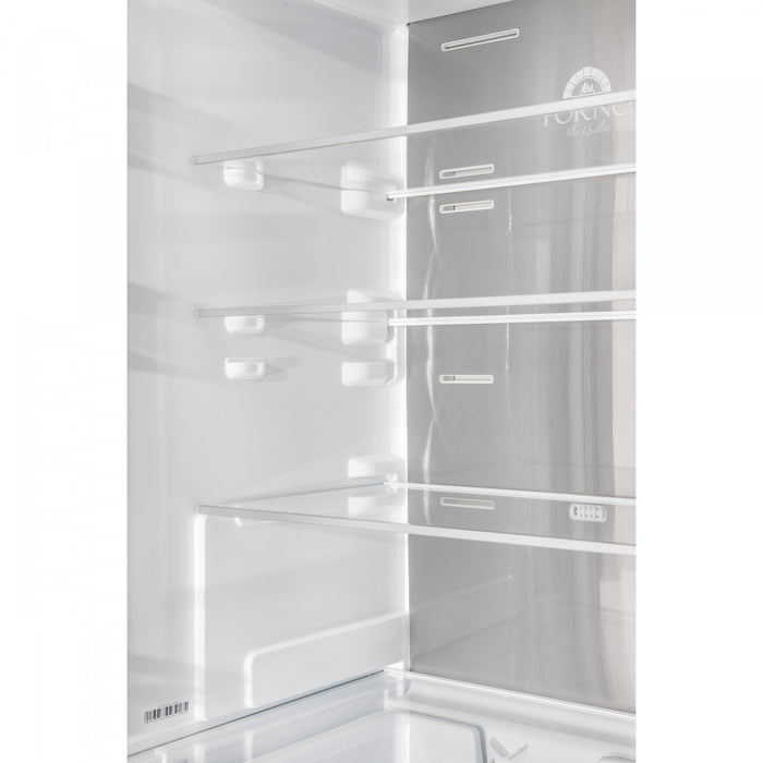 Forno Custodia 48\" Bottom Freezer combo, 20.6 cu.ft., Ice Maker, Total No frost, White - FFFFD1766-48WHT Refrigerator