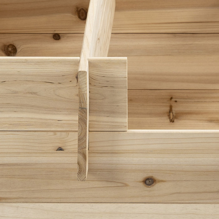 Outsunny 3-tier Wood Raised Garden Bed, Elevated Planting Box, Outdoor Vegetable Flower Container, Herb Garden Indoor Kit, Natural