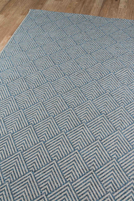 Laura Contemporary 2'0\" x 6'0\" Runner Rug in Blue Indoor Area Rug