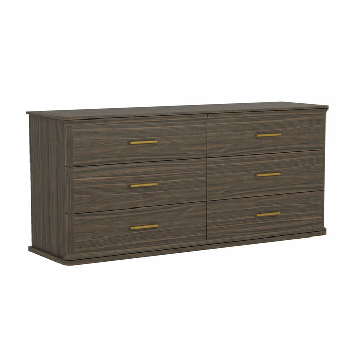 Clifford Traditional Dresser in Walnut (6-Drawer)
