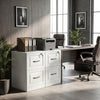 HOMCOM 2 Drawer File Cabinet with Lock, Vertical Filing Cabinet, White