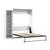 Bestar Claremont 5-Shelf Queen Murphy Bed - White