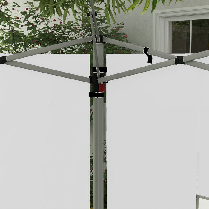 Outsunny Side Panels With Windows For 9.8' X 9.8' Or 9.8' X 13.1' Pop Up Canopy, 2 Pack Sidewalls Replacement, White