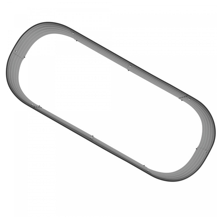 Outsunny 4.9' X 2' X 1' Galvanized Raised Garden Bed Kit, Metal Elevated Planter Box With Safety Edging, Easy Diy For Growing Flowers, Herbs, Succulents, Silver