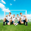 Soozier 6ft x 4ft Soccer Goal Net with Metal Frame, Easy Assembly, White
