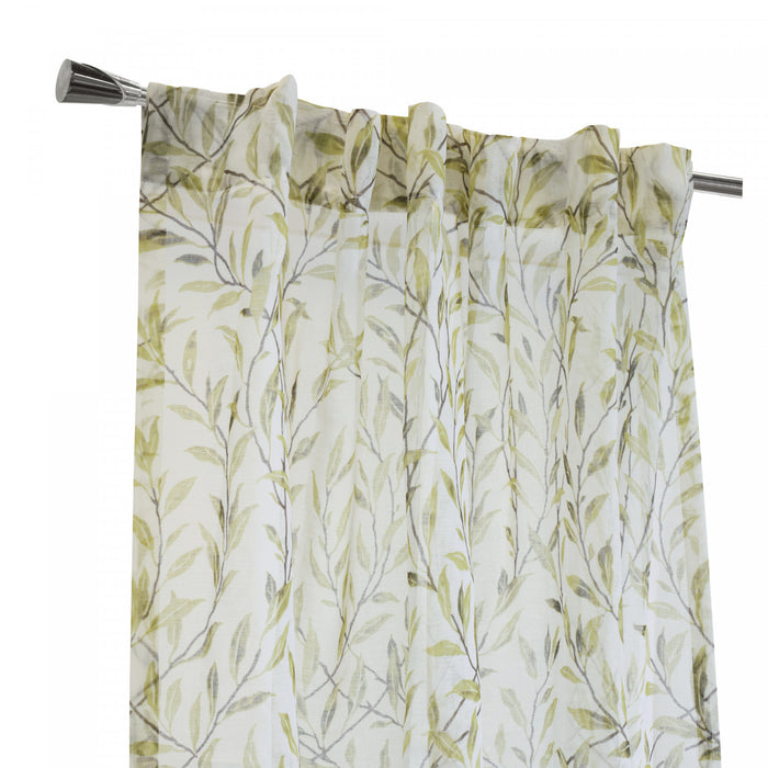 Habitat Verdure Green Light Filtering Dual Header Curtain Panel - 52 x 84