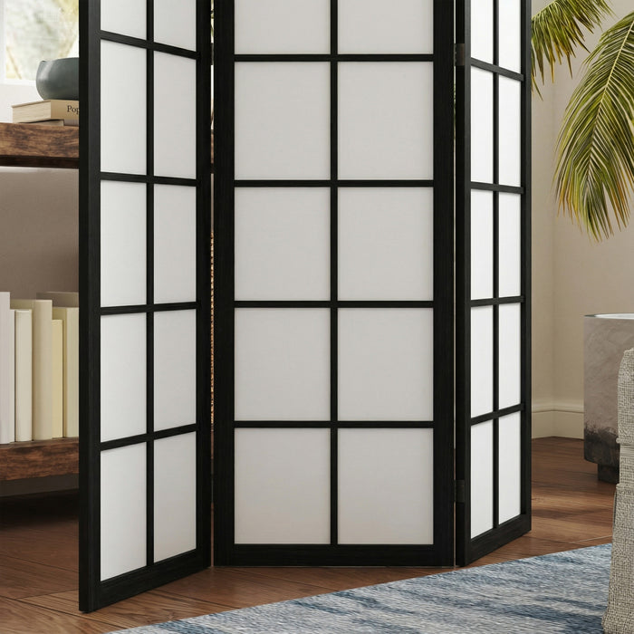 HOMCOM 3 Panel Room Divider, 5.6 ft Folding Privacy Screen, Black