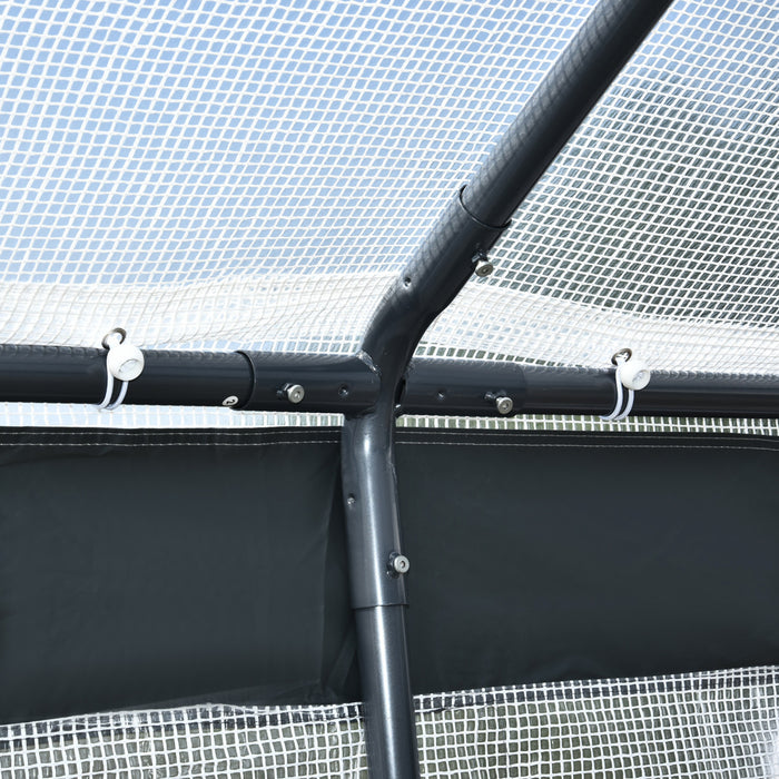 Outsunny 9.8'l X 6.56'w X7.2'h Heavy Duty Walk-in Greenhouse Vegetable Seed Growth Tent Outdoor Plant Growing Tunnel Warm House Flower Shed Backyard White