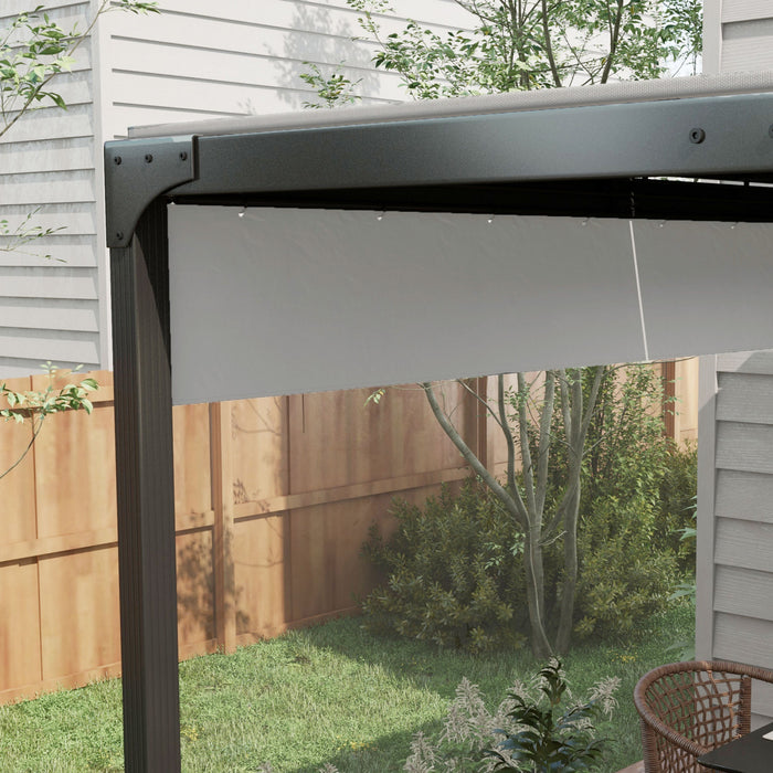 Outsunny Pergola Curtains With Large Windows For 10' X 10' Pergola, 2 Pack