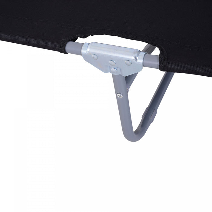 Outsunny Folding Outdoor Lounge Chair With Breathable Mesh Fabric For Patio