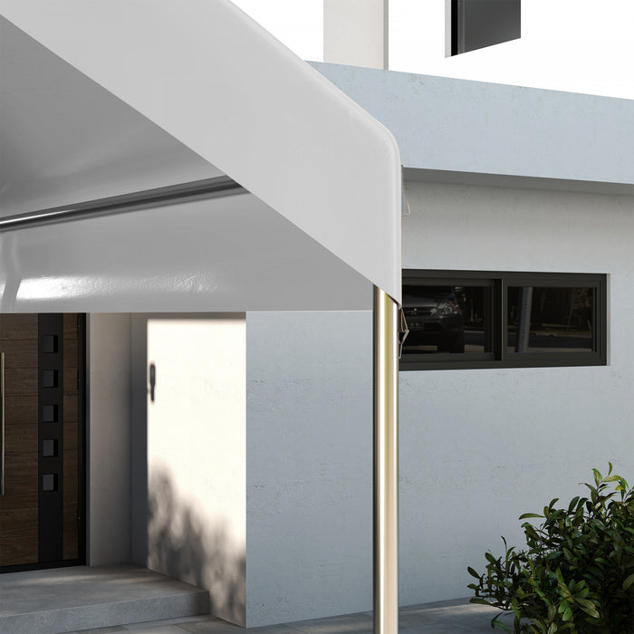 Outsunny 10 x 20 Carport Canopy Replacement Cover with Bungee Cords, White