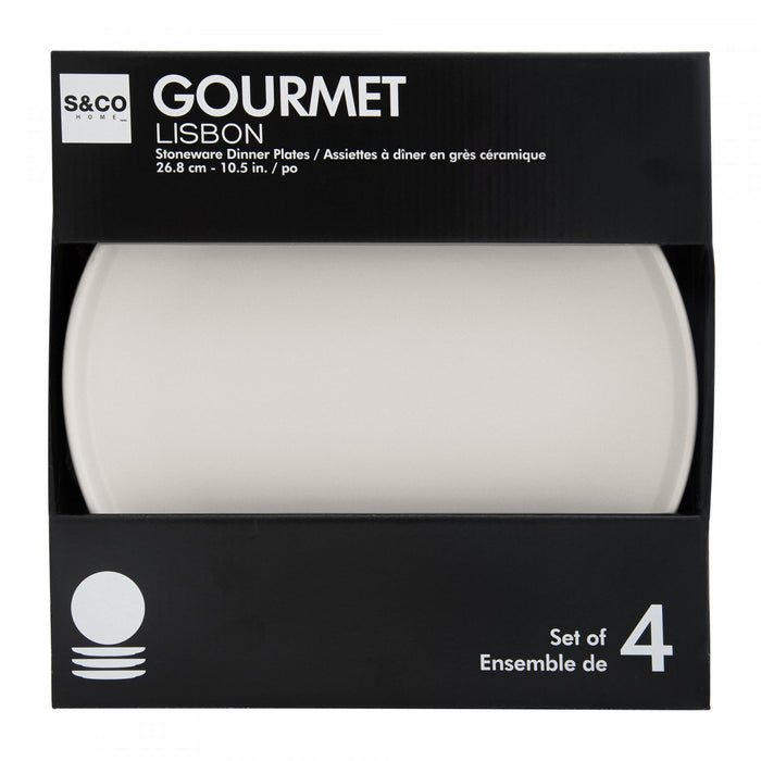 S&Co Gourmet Lisbon Stoneware Dinner Plates