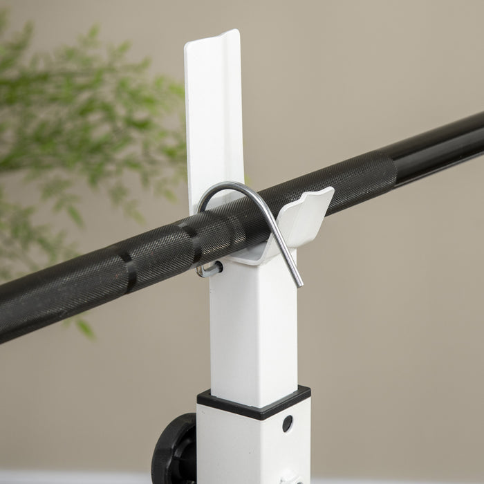 Soozier Adjustable Weight Bench Multi-function Bench Press Set Home Gym