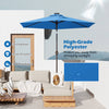 Costway 9FT Patio Solar Umbrella LED Steel Tilt W/ Crank Blue