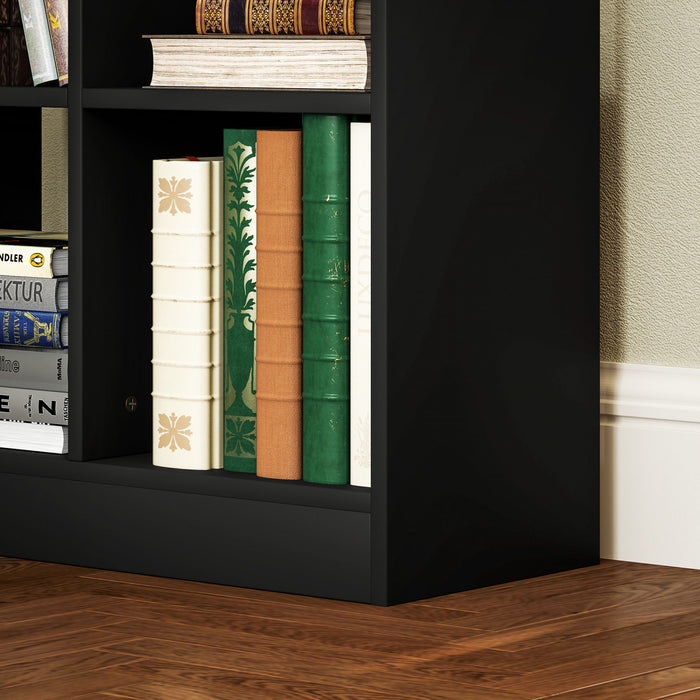 HOMCOM Tall Bookshelf with Drawer for Home Office, Black