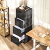 HOMCOM 4 Drawer File Cabinet with Lock Filing Cabinet for A4 Letter Black