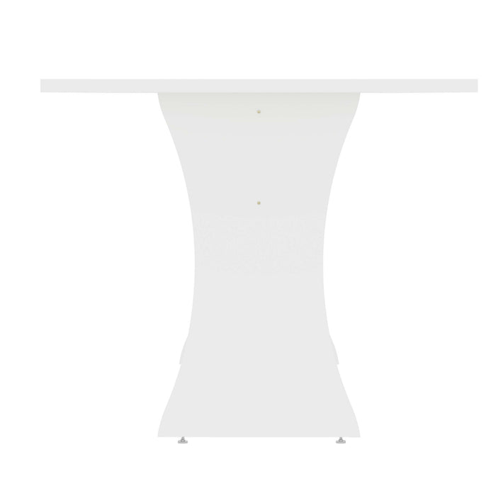 Coney Mid-Century Modern 53\" Dining Table in White