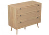 Storage Chest With 3 Drawers – Natural Brown Wood Look 
