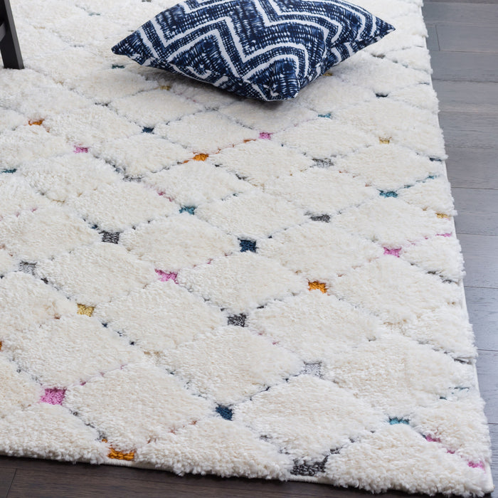 Lola Lattice Shag Area Rug - 2'7\" x 8'