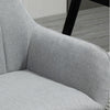 HOMCOM Dining Chairs Set of 2, Upholstered Accent Chairs with Metal Legs