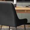 HOMCOM Dining Chairs Set of 4, PU Leather Kitchen Chairs with Steel Legs