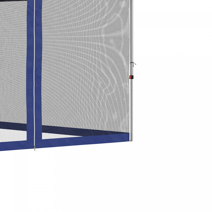 Outsunny 10' X 10' Pop-up Canopy Tent Outdoor Party Tent With Mesh Walls