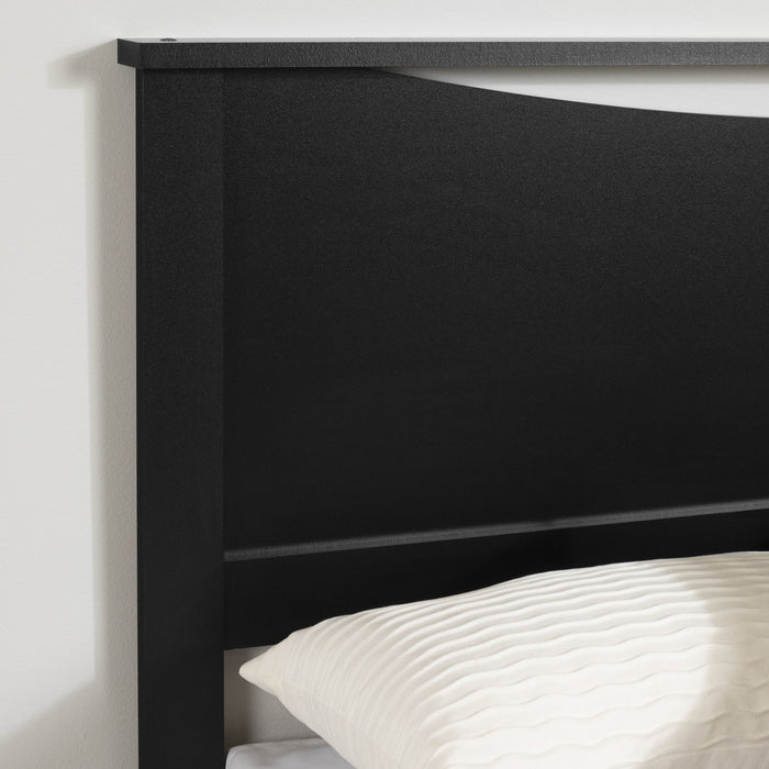 Step One Platform Bed And Headboard Set Pure Black - South Shore