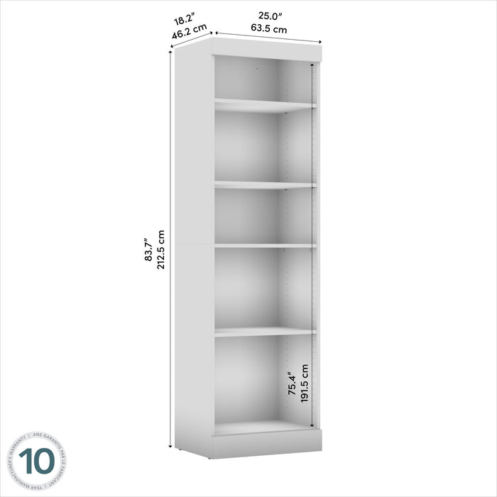 Bestar Pur 25\" Closet Organizer - Black Walnut