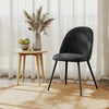 HOMCOM Set of 4 Modern Dining Chairs for Living Room, Black