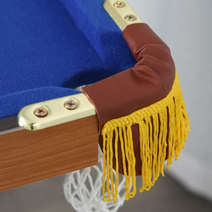 Soozier 55\" Portable Mini Billiard Table, Foldable Pool Table, Blue