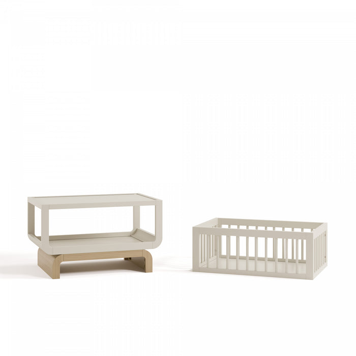 Storkcraft Santorini Deluxe 3-in-1 Convertible Bassinet - Frosted Oat/Driftwood