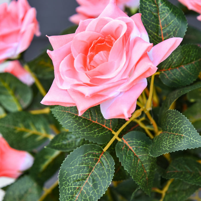 Outsunny Decorative Artificial Rose Tree with Realistic Flowers, Pink