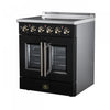 Galiano 30 Inch French Door Electric Range, 4 radiant burners, 4.32 cu.ft., Black - FFSEL6917-30BLK | Cuisiniere electrique Galiano de 30 po avec portes francaises, 4 foyers, 4,32 pi³, noir – FFSEL6917-30BLK