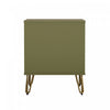 Avira Mid-Century Modern 20" Nightstand in Olive Green (2-Drawer) | Table de nuit Avira Mid-Century Modern 20" en vert olive (2 tiroirs)