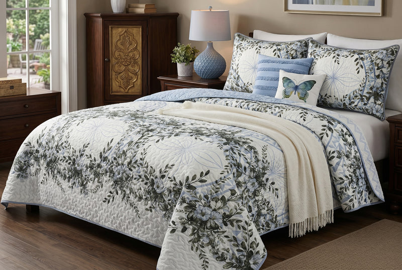 King Size 3-Piece Reversible Quilt Set 