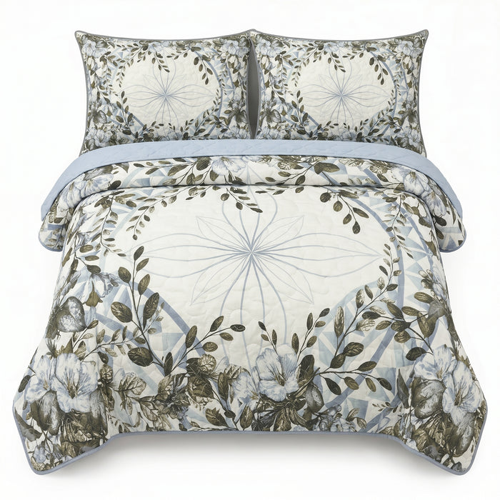 King Size 3-Piece Reversible Quilt Set 