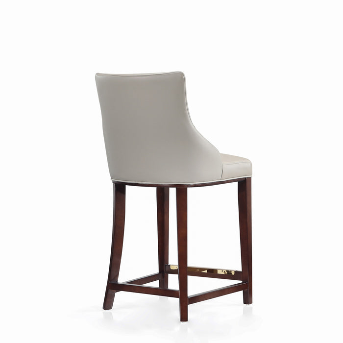 Shubert Modern Wood Upholstered Counter Stool in Light Gray - Set of 2