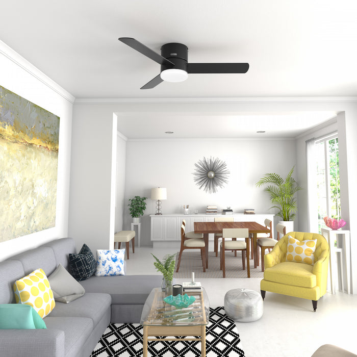 Minimus Ceiling Fan with Light Fixture - Black