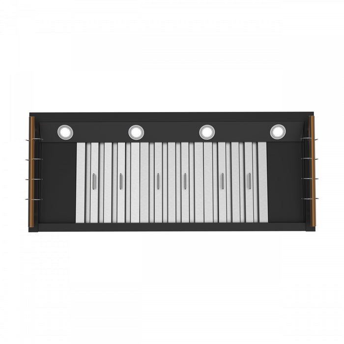Forno Venezia 48 Inch Wall-Mounted Range Hood, Black-FRHWM5503-48BLK