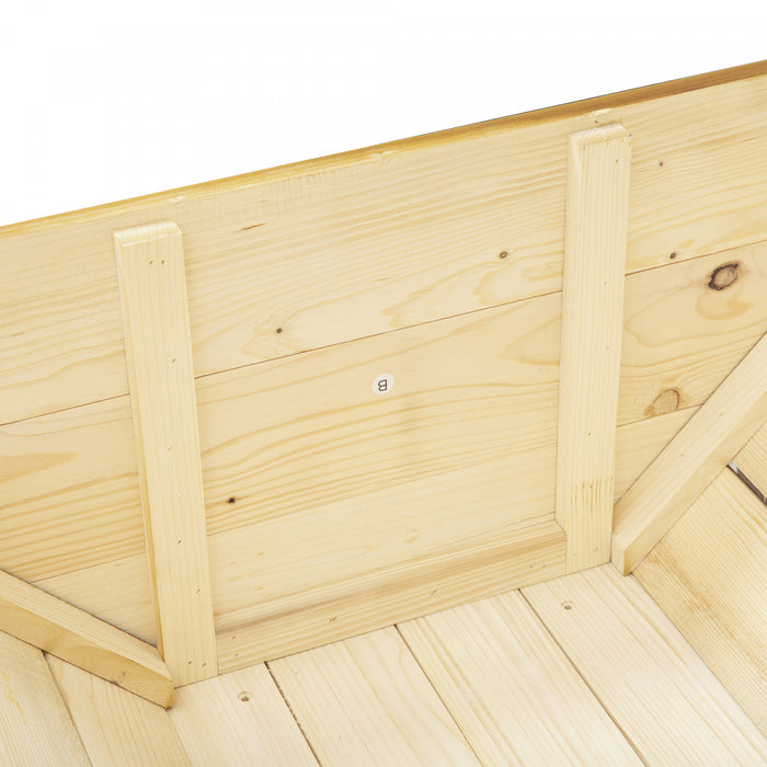 Outsunny 71'' X 32' X 28'' Wooden Raised Garden Bed, Planter Box With Non-woven Fabric, Free Standing Planting Container, Natural