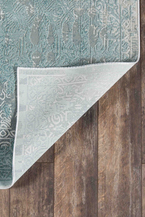 Elysia Traditional 7'9\" x Area Rug in Blue Indoor Area Rug