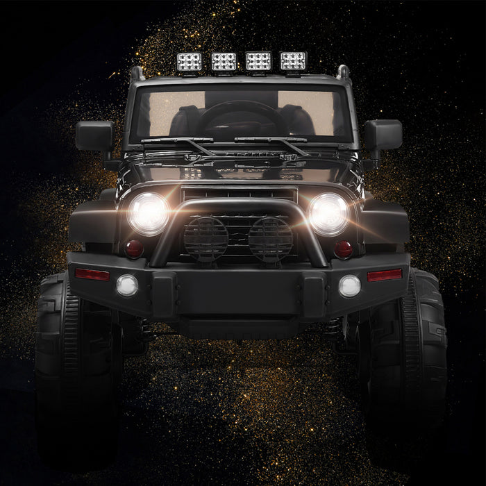 Costway 12v Kids Ride On Truck Car W/ Remote Control Mp3 Music Led Lights Black