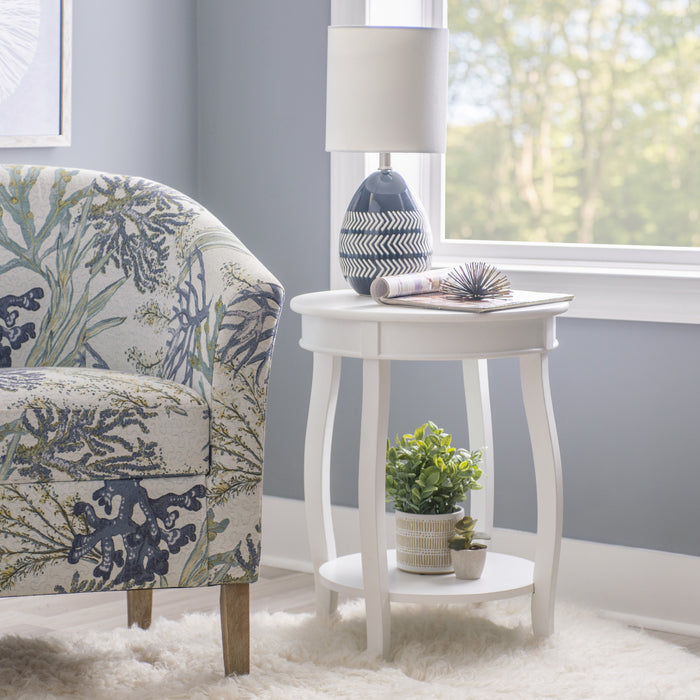 Rainbow Chairside Table - White