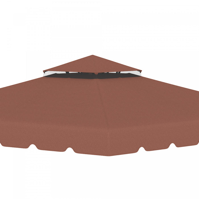 Outsunny 9.8' X 9.8' Gazebo Replacement Canopy, Gazebo Top Cover With Double Vented Roof For Garden Patio Outdoor (top Only), Coffee