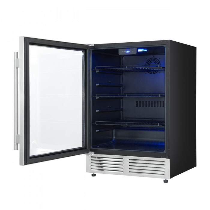 Forno Frescolino 24\" Beverage Cooler, Stainless Steel, 188 Can Capacity, -FWCDR6665-24S